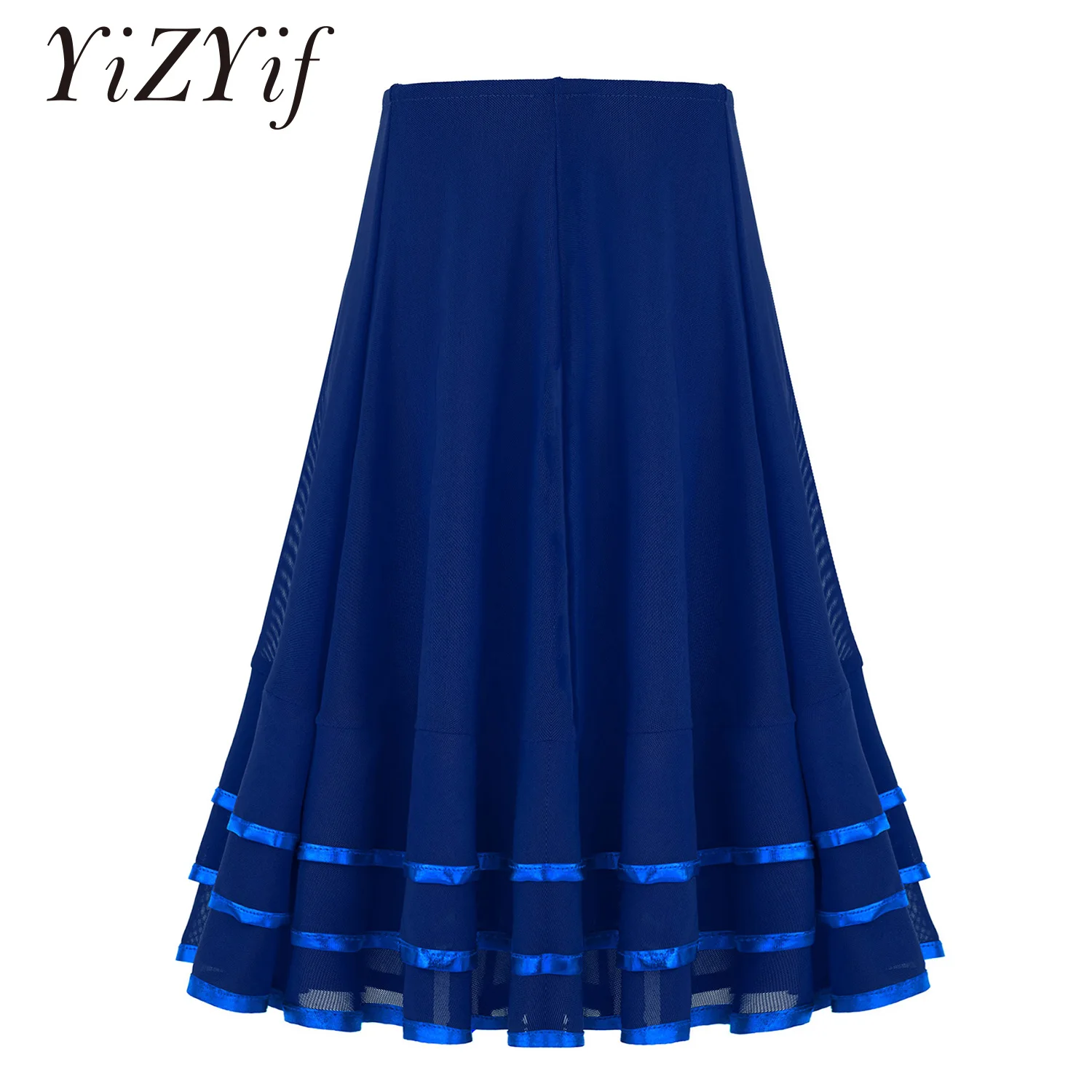 Dance Skirt Elegant Ballroom Dance Latin Flamenco Dance Skirt For Kids Girls Ballet Skirt For Gymnastics Workout Practice Leotard dance dress