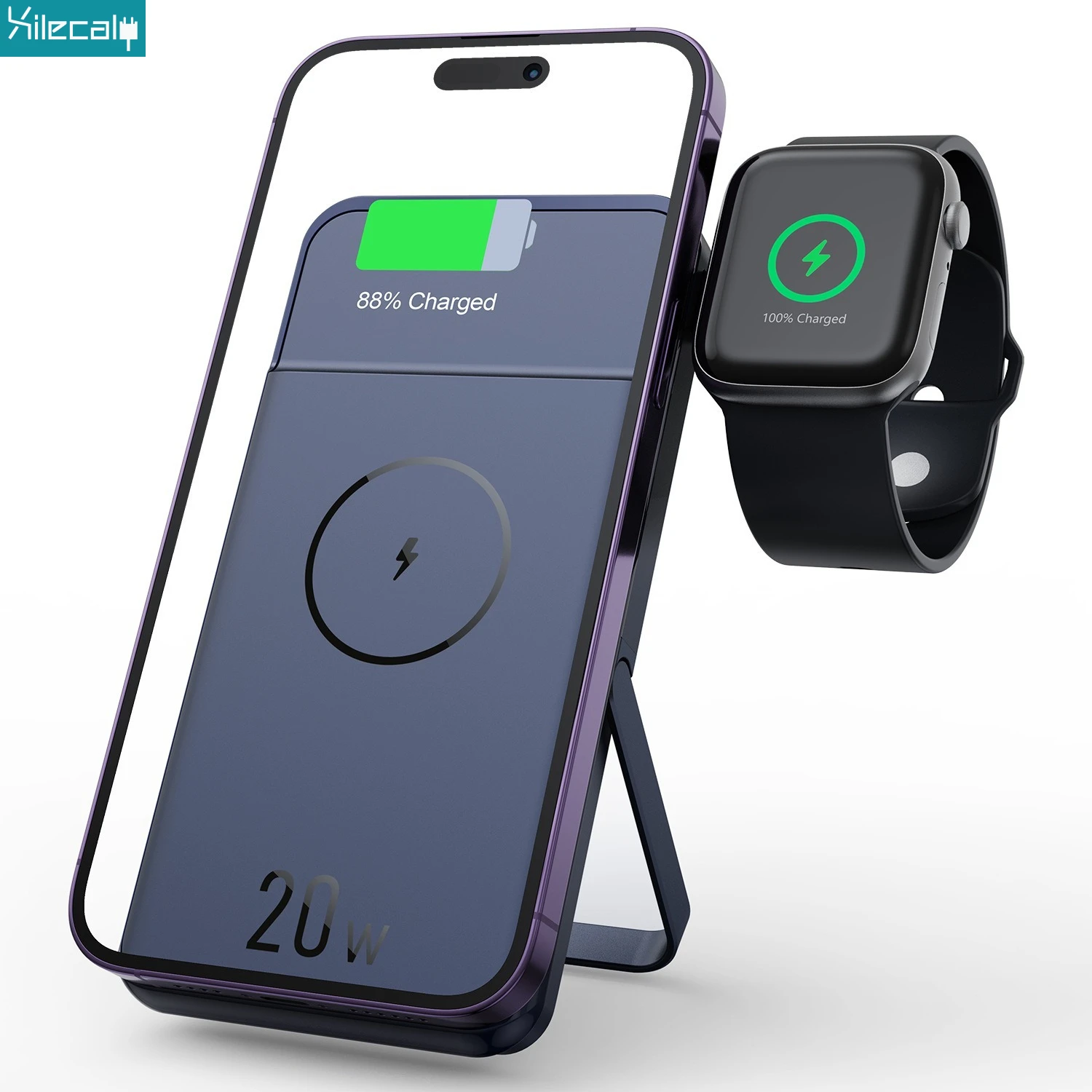 3 In 1 For Magsafe Wireless Power Bank PD 20W Fast Charger For iphone 16 Pro Max Airpods Pro Magnetic Charging For Apple Watch 2