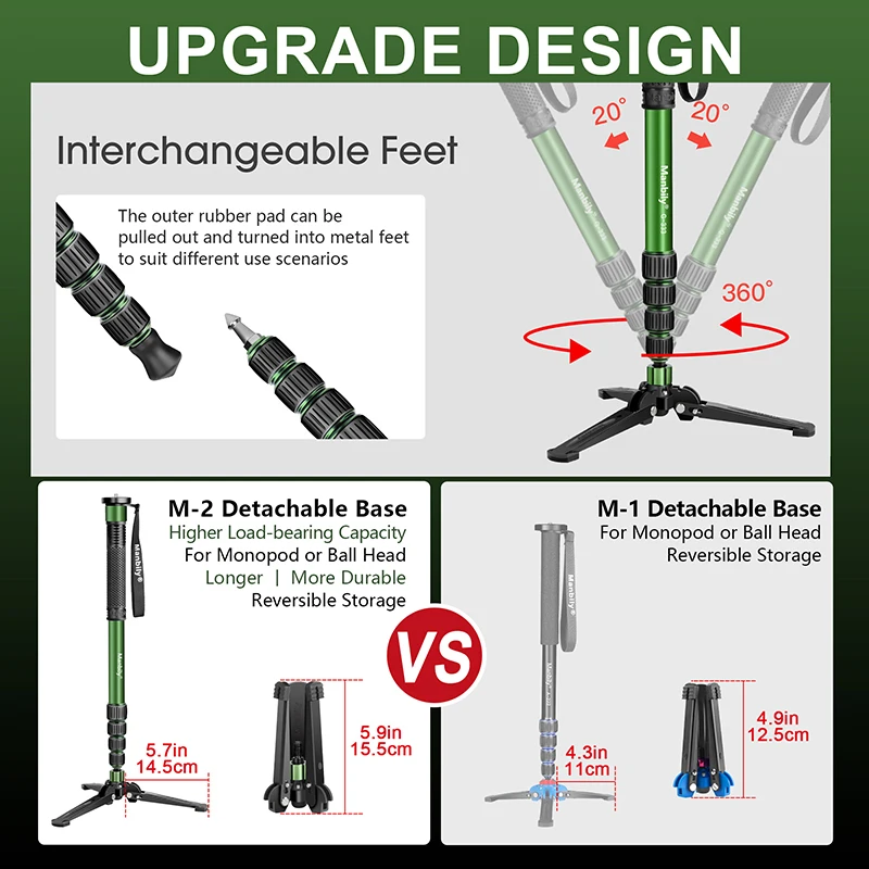 Benro VT2 Leg Locking Base Accessory For Monopod Fits Monopod