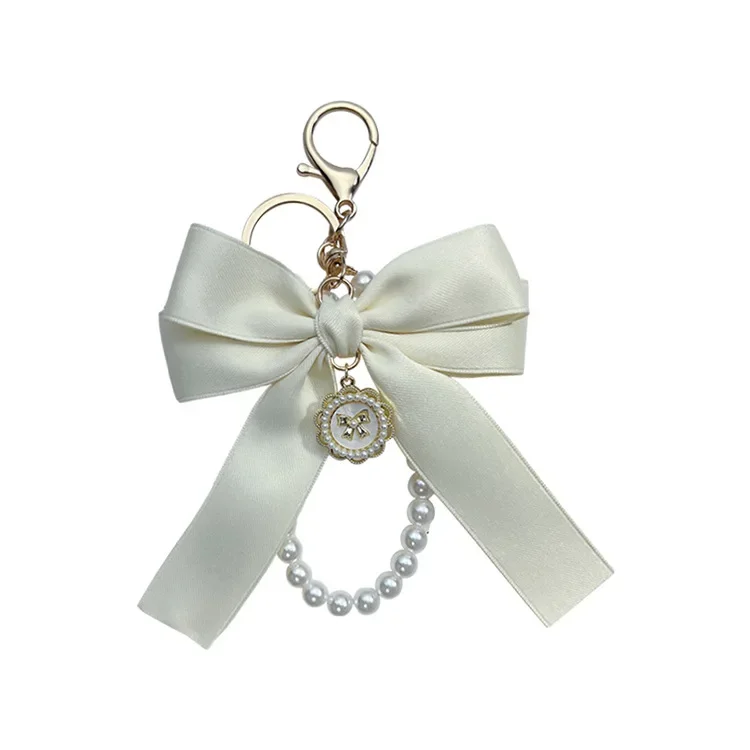 Portachiavi Con Fiocco In Seta Per Donna – Catena Estensibile Per Borsa, Multifunzione, 17 Cm, Elegante E Leggero - 3