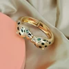 KDLUN Fashion Leopard Bracelet Gold Color Animal Cuff Bangle For Women Black Enamel Alloy Statemen Jewelry Big Accessories 2024 5