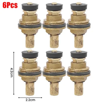 6 ชิ้นทนทาน G1/2 "ก๊อกน้ําวาล์ว Core เปลี่ยน 20 ฟันตลับก๊อกน้ําทองเหลืองห้องครัวอุปกรณ์ห้องน้ํา Quick Tap วาล์ว 1