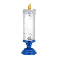 Enhanced Title: Colorful Flameless Decorative LED Candle Lights for Romantic and Festive Home Decor (Blue Base)