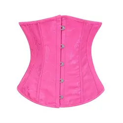 Elegant Wine Red Underbust Corset for Waist Training - Gothic Fashion (Rose Red)