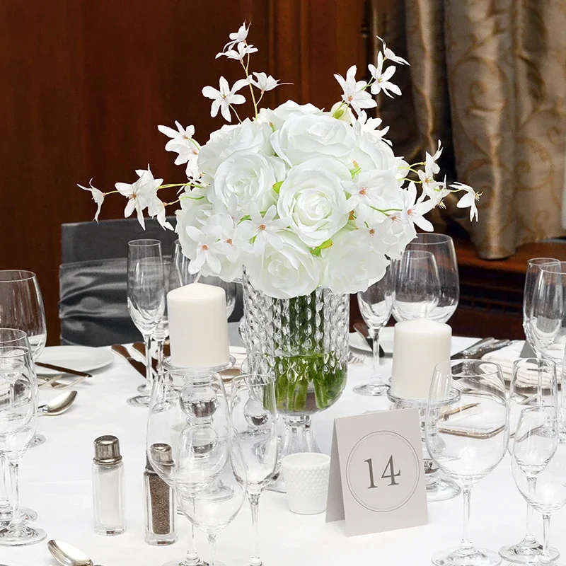 6pcs Flowers Ball Arrangement Bouquet 18 Heads Roses for Our Store's Wedding Centerpiece Rack Parties Valentine's Day Home D&eacute;cor