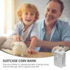 Girl Toy Suitcase Piggy Bank Shaped Coin Jar Kids Holder Home Ornament Wedding Pink Room Decoration Money Travel 3