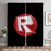 Blackout Curtains for Living Room Curtain Robloxes Shades Home Interior Curtains 2 Pieces Tulle for Bedroom Halloween Decoration 1