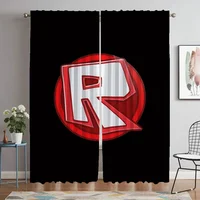 Blackout Curtains for Living Room Curtain Robloxes Shades Home Interior Curtains 2 Pieces Tulle for Bedroom Halloween Decoration 1