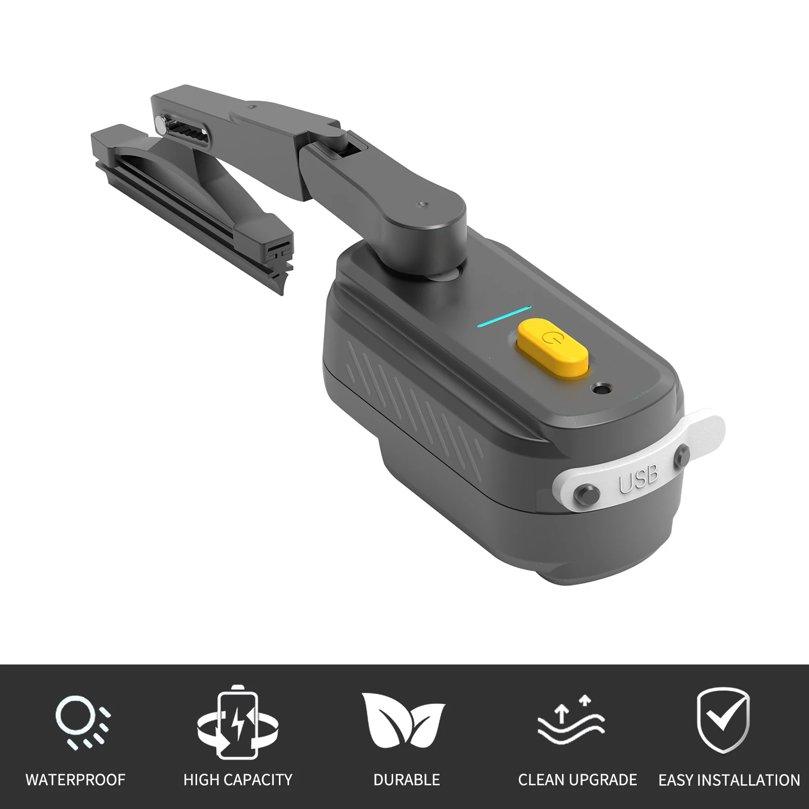 Rechargeable Motorcycle Helmet Wiper Universal Waterproof helmet windshield wiper Compatible with Most Visor