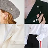 15Pcs/lot Women Shirt Brooch Buttons Cover up Button Pins Free Sewing Pearl Rhinestone Button for DIY Shirt Hat Clothing Decor 6