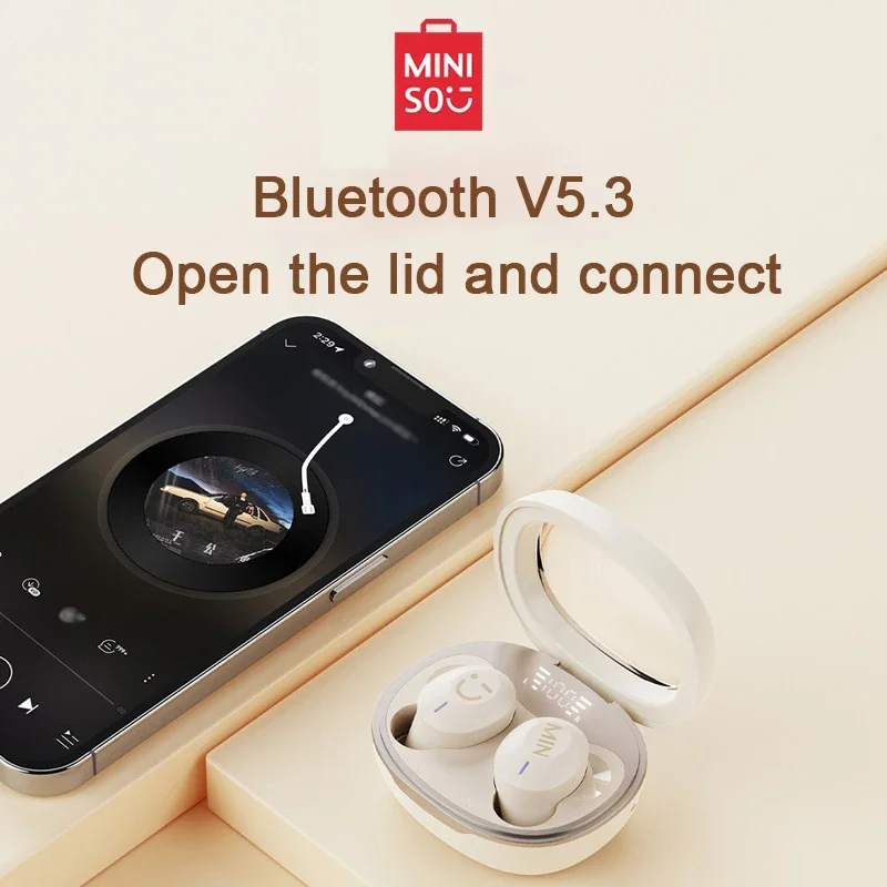 Miniso M11 Wireless Bluetooth V5.3 Auricolare Riduzione Del Rumore Auricolari Musicali Stereo Ipx4 Auricolari Impermeabili A Bassa Latenza