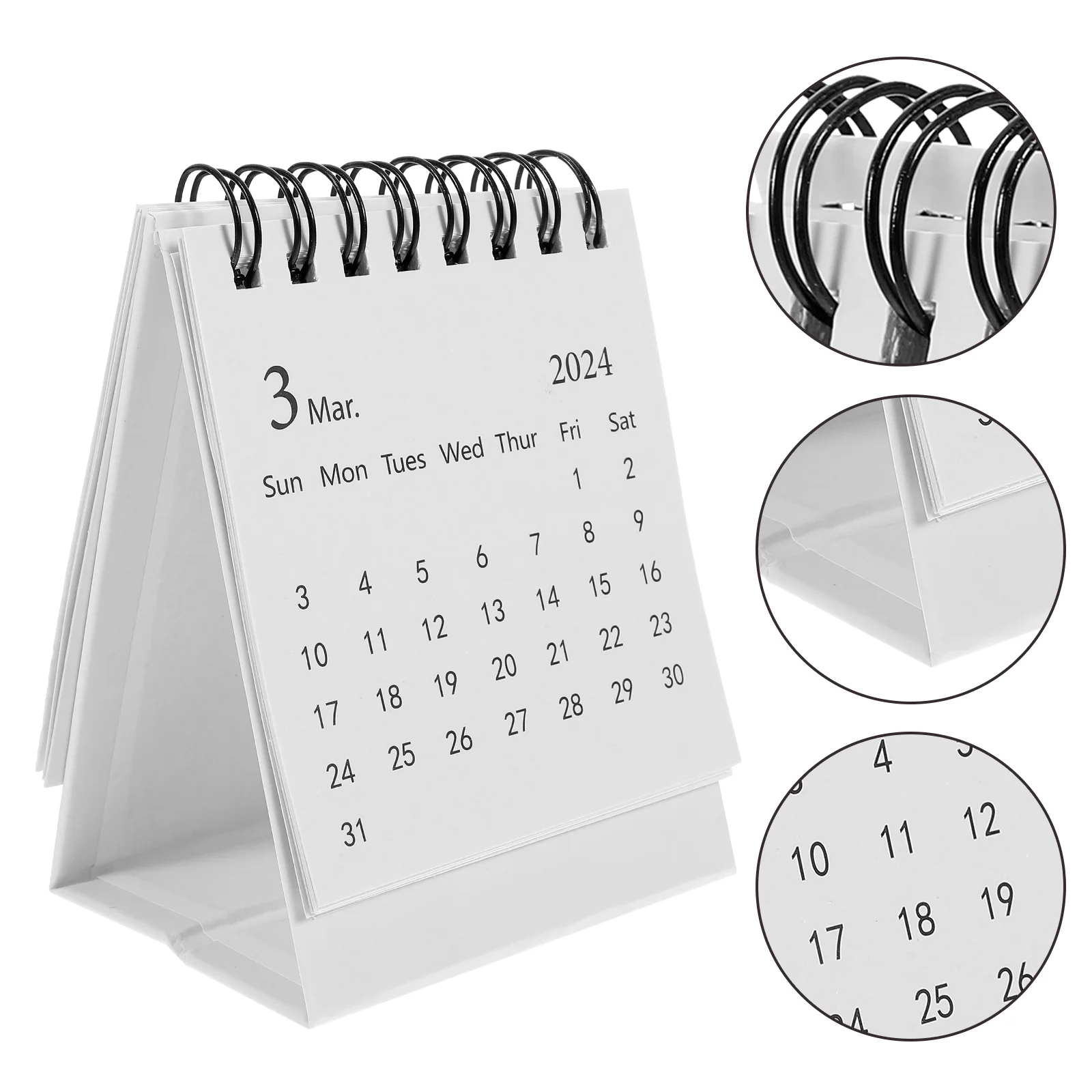 

Mini Calendar Tabletop Small Calendar Small English Calendar Ornament Office Decor 3d Agenda