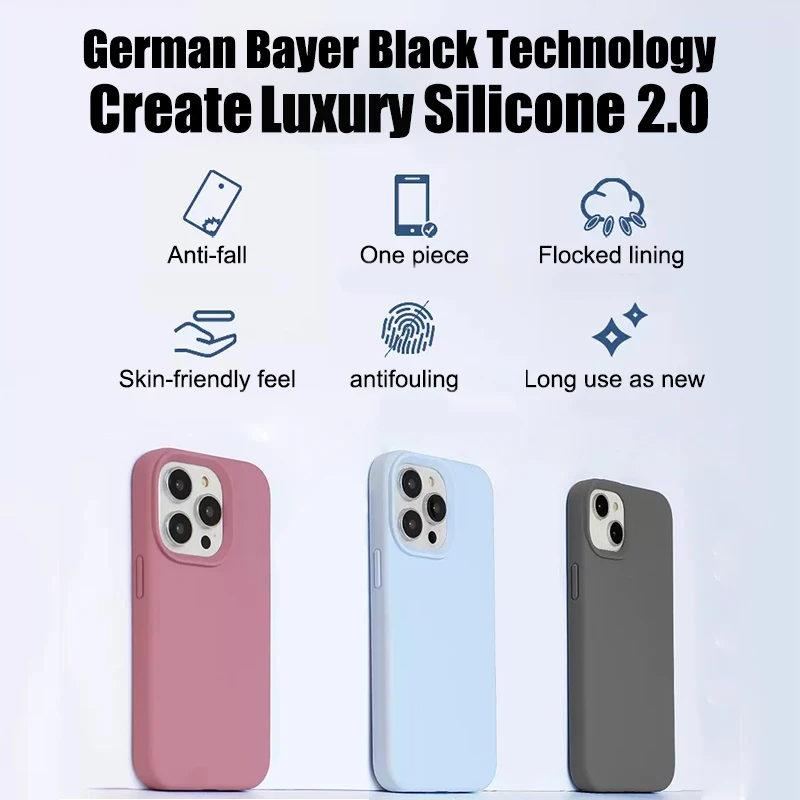 Luxury Liquid Silicone Shockproof Phone Case - Sleek & Durable Protector Cover