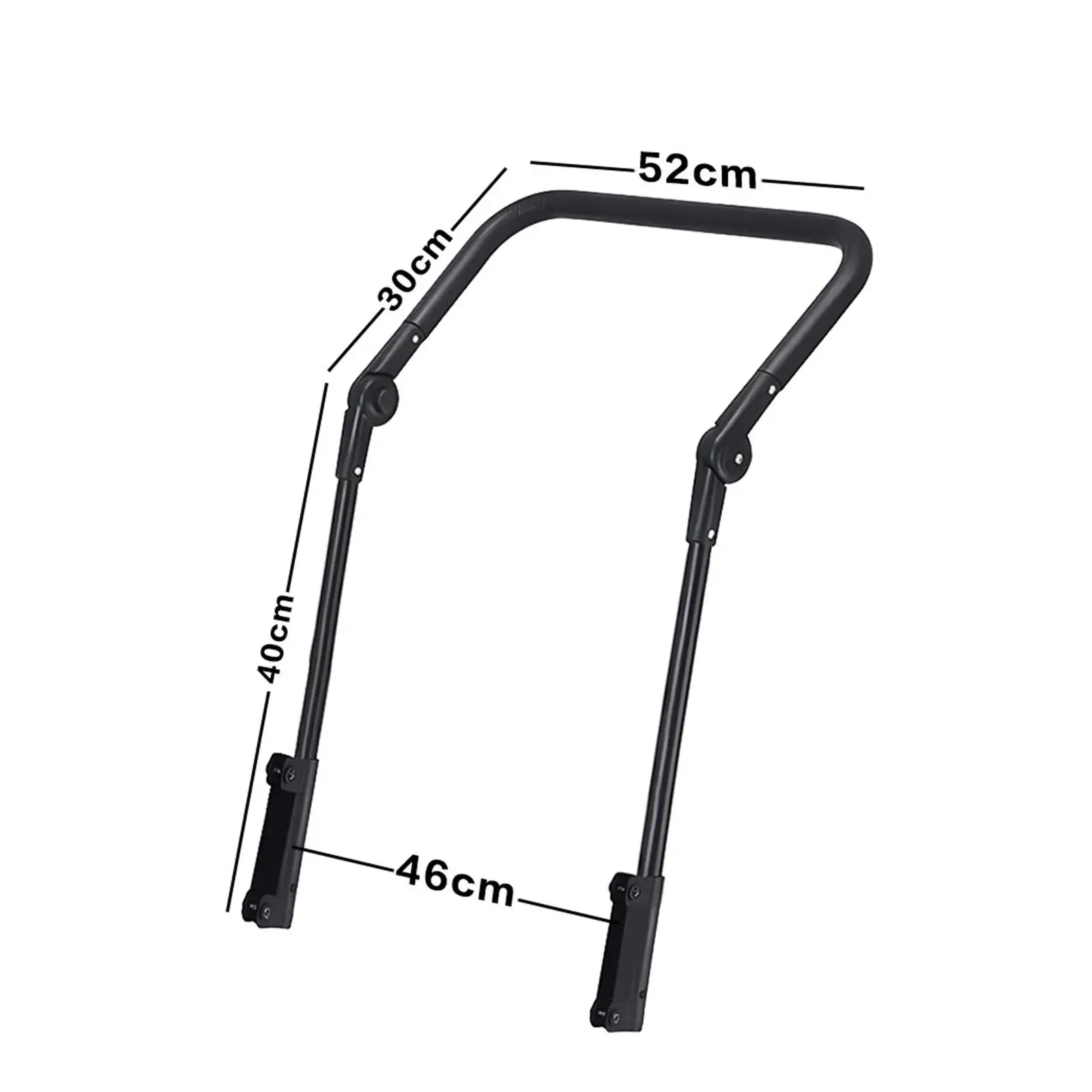 Folding Wagon Push Handle Adjustable Utility Wagon Cart Spare Parts Handle Attachment for Camping Garden Carts