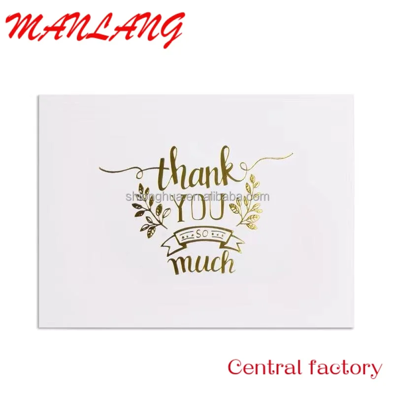 Custom  Biodegradable Printed Thank You Cards Paper Card Printing Shopping Cards Custom with Logo Business Digital Printing Embo