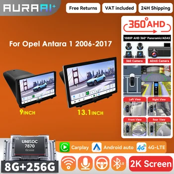 Sistemas inteligentes para coche AURAAI para Opel Antara 1 2006 - 2017, reproductor multimedia con Carplay y Android Auto, radio, ADAS, cámara 360, control por voz con IA, unidad principal, DSP, RDS, 4G, Wifi 1