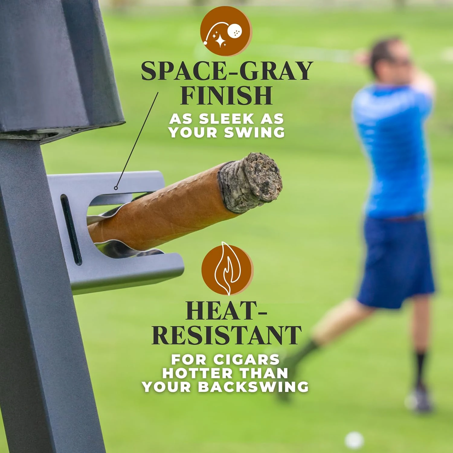 Magnetic Cigar Holder,Fits Golf Carts, Beach Chairs, Fishing Rods - Secure Magnetic Grip, Hook & Loop Strap 6