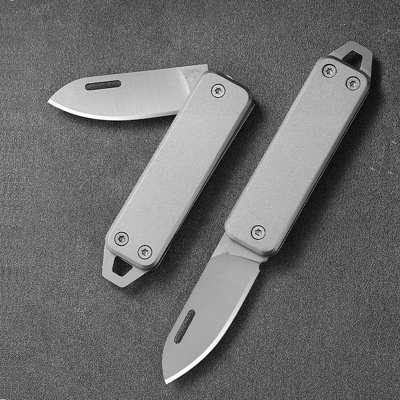 Camping Knife Mini Outdoor Folding Edge High Hardness Self-defense Gift Fruit Open Box Tool Key Pendant