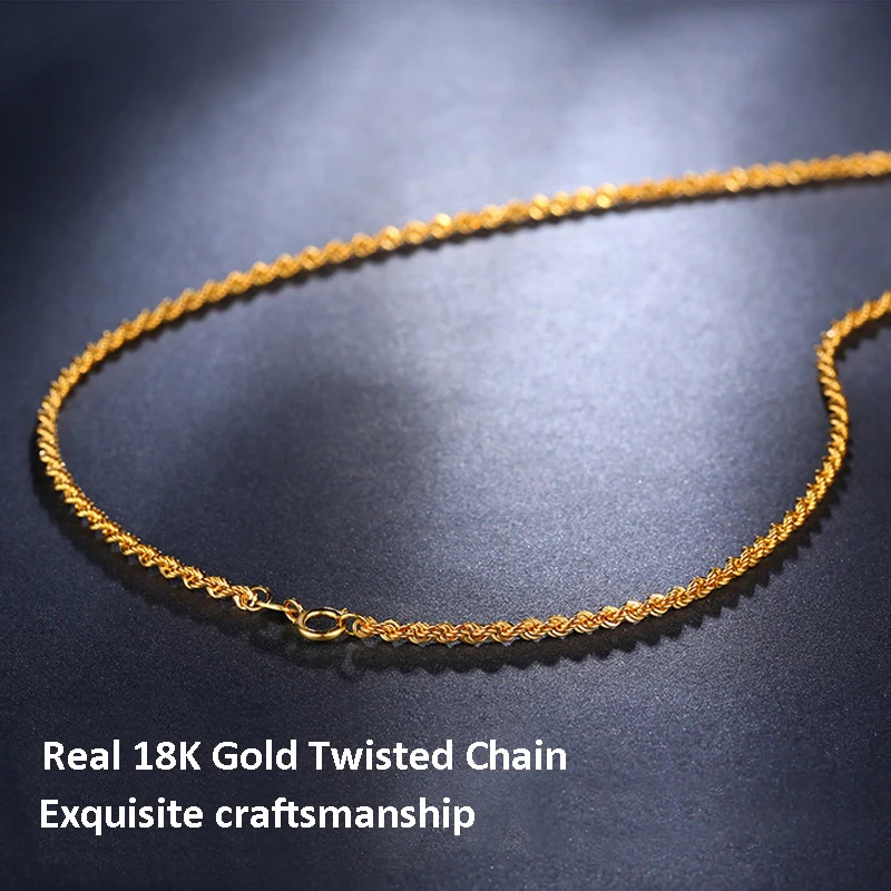 k18ゴールドツイストチェーンネックレスAU750 k18ゴールドツイストチェーンネックレスAU750 女性用18Kゴールド