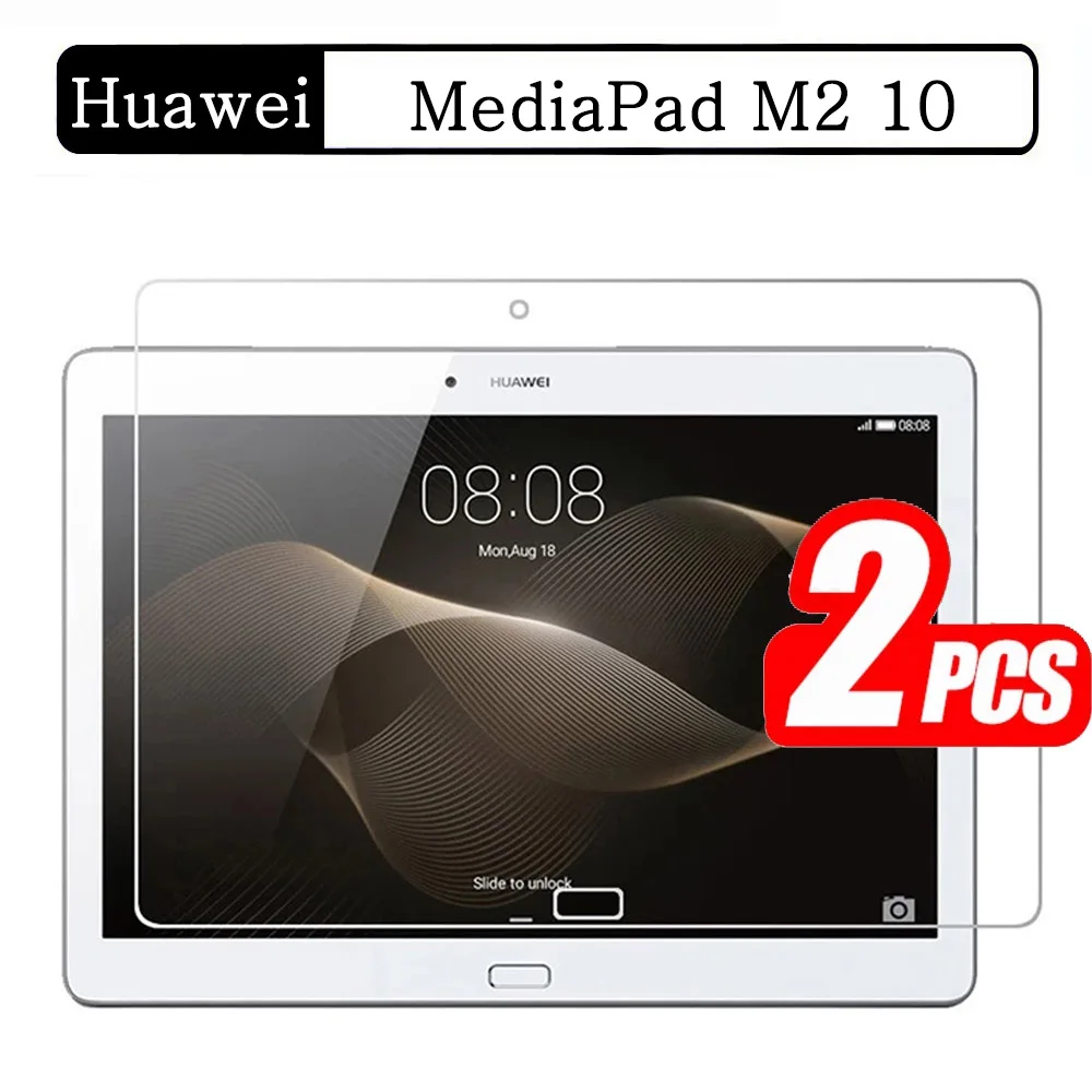

(2 Packs) Tempered Glass For Huawei MediaPad M2 10 2016 M2-A01W M2-A01L Screen Protector Tablet Film