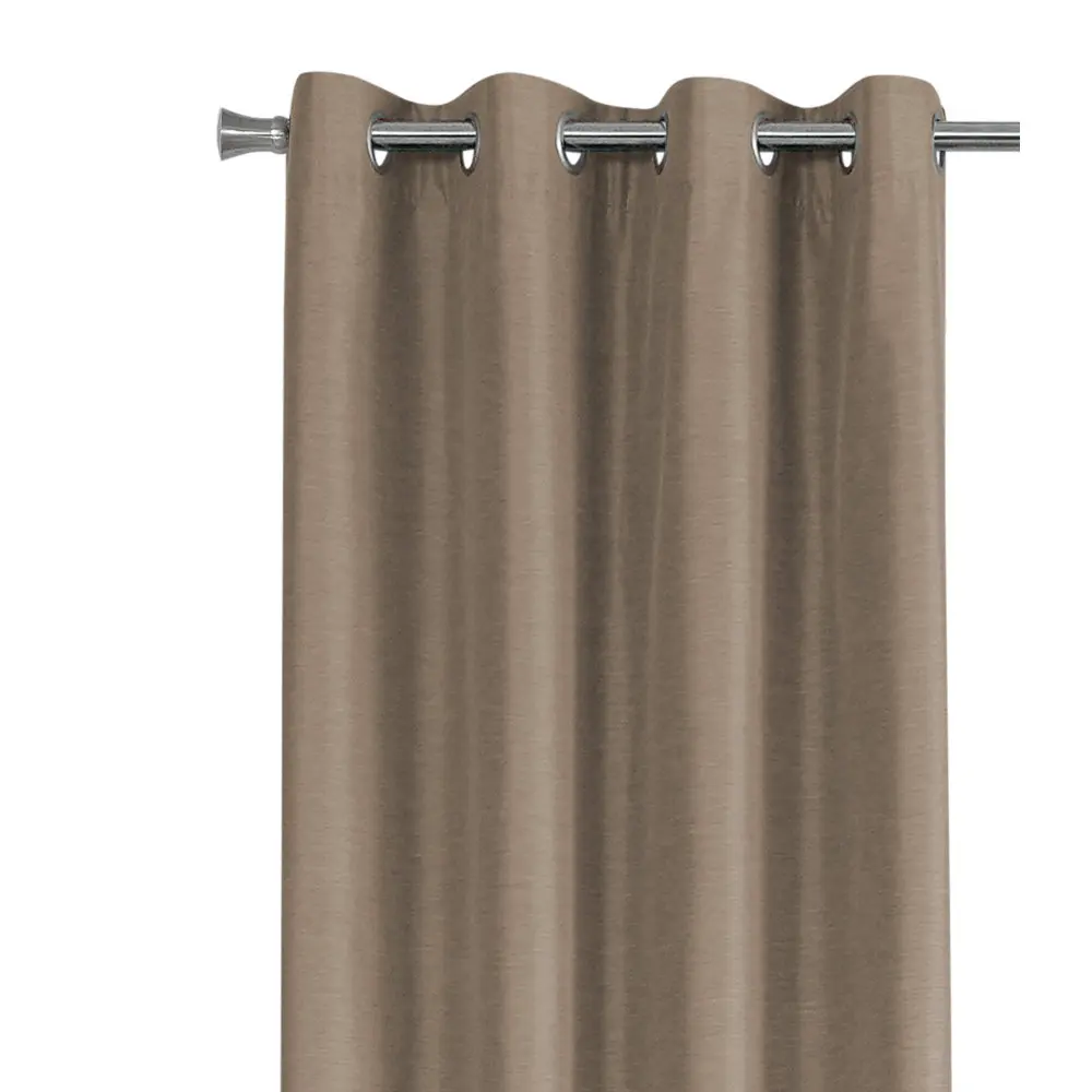 Curtain Panel, 2pcs Set, 54"w X 84"l, 100% Blackout, Grommet, Living Room, Bedroom, Kitchen, Brown Thermal Insulation Polyester, 5