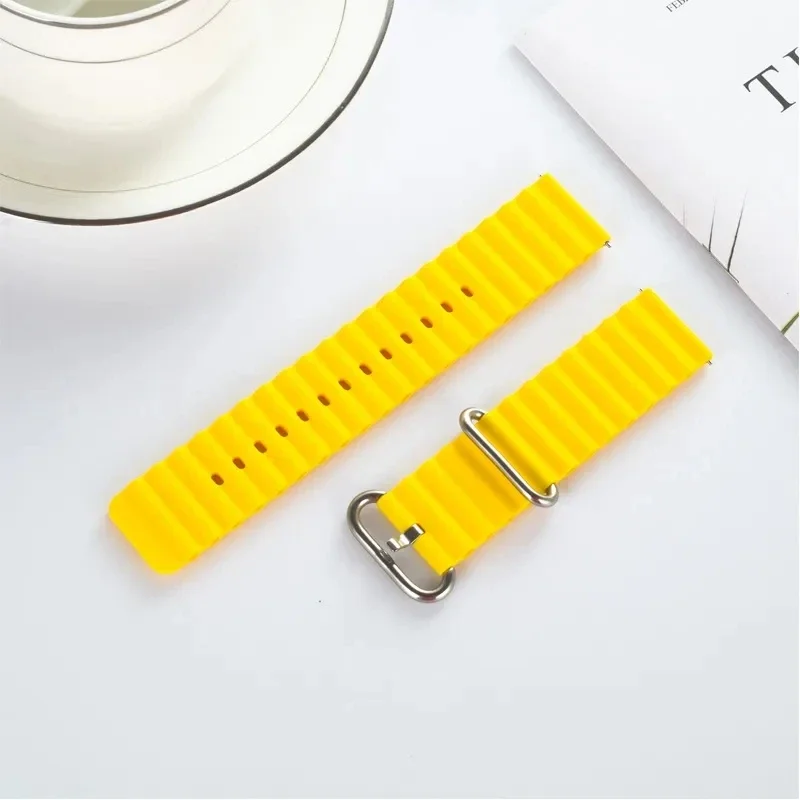 Ocean Loop 22mm Sport Silicone Strap Wristband Bracelet