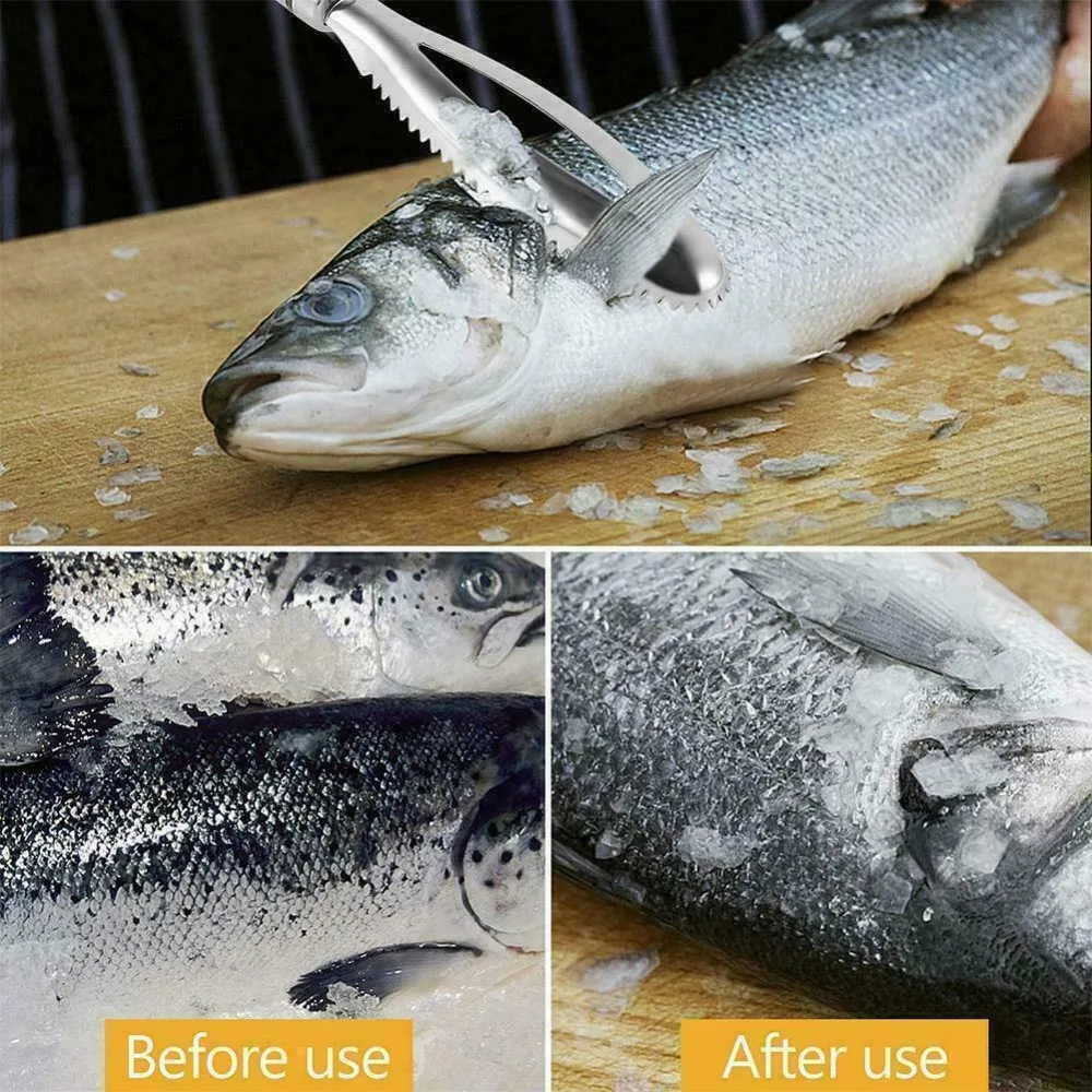 Silver Stainless Steel Fish Scale Removal Tool
