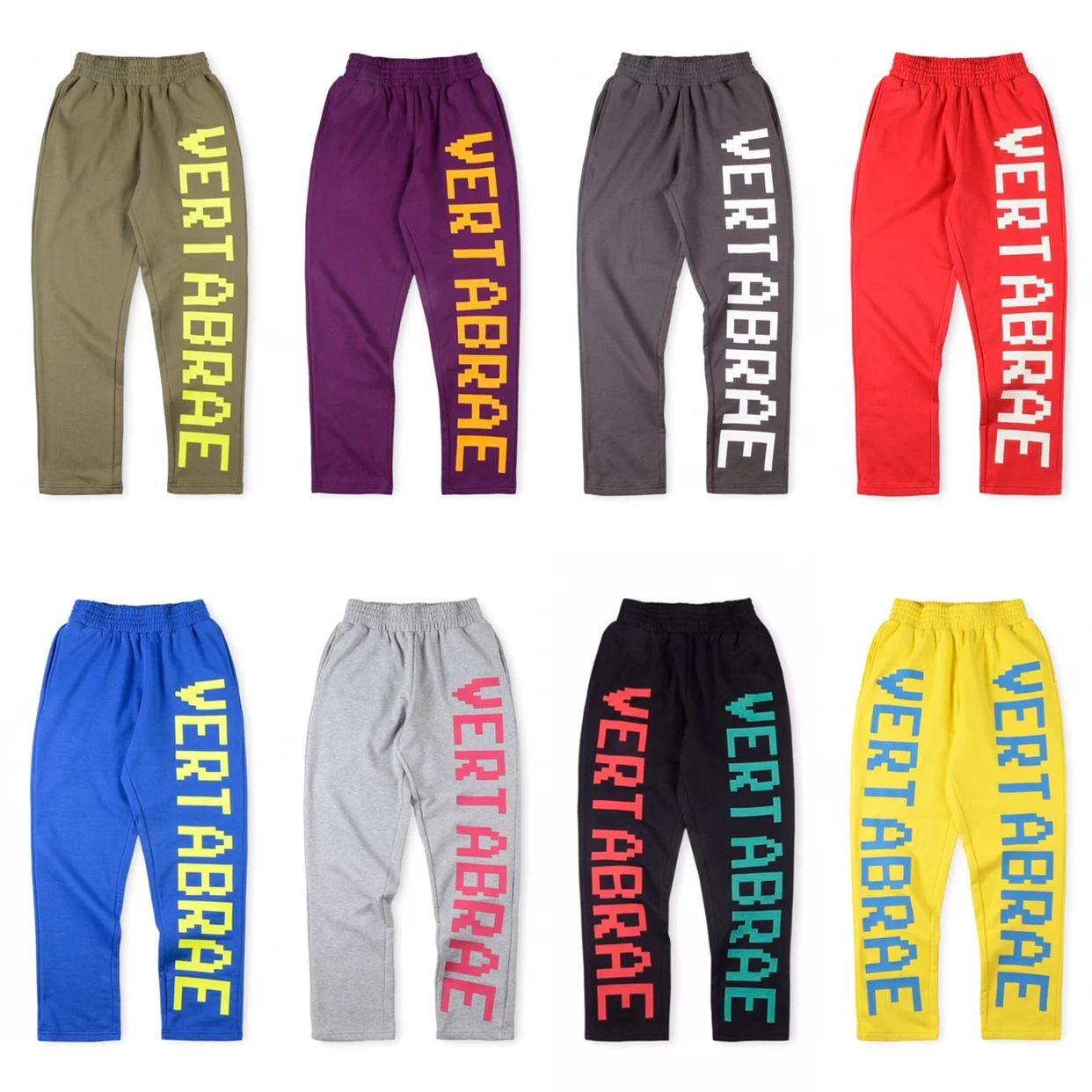 Vertabrae Sweatpants Men Women 1:1 QualityDrawstring PantsThree dimensional letter sports casual pants