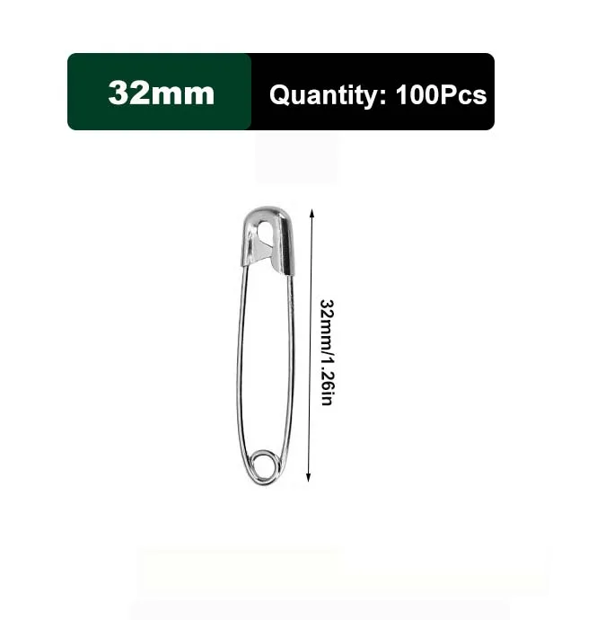 Durable Rust-Resistant Silver Safety Pins for DIY Crafts and Sewing Accessories (50/100 Pack)