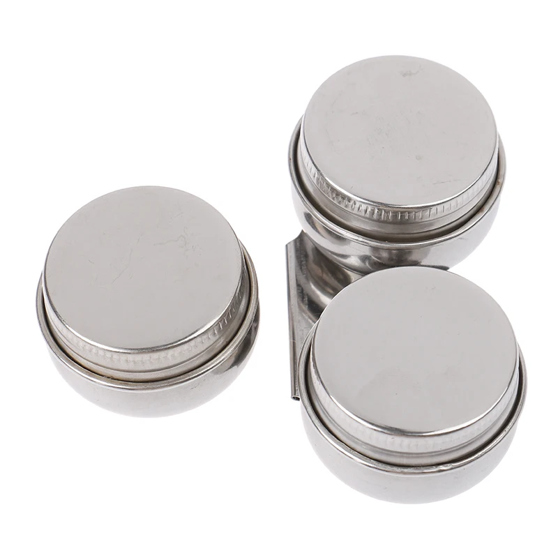 Stainless Steel Drum Painting Palette Oil Paint Pot Single Double Hole Dipper