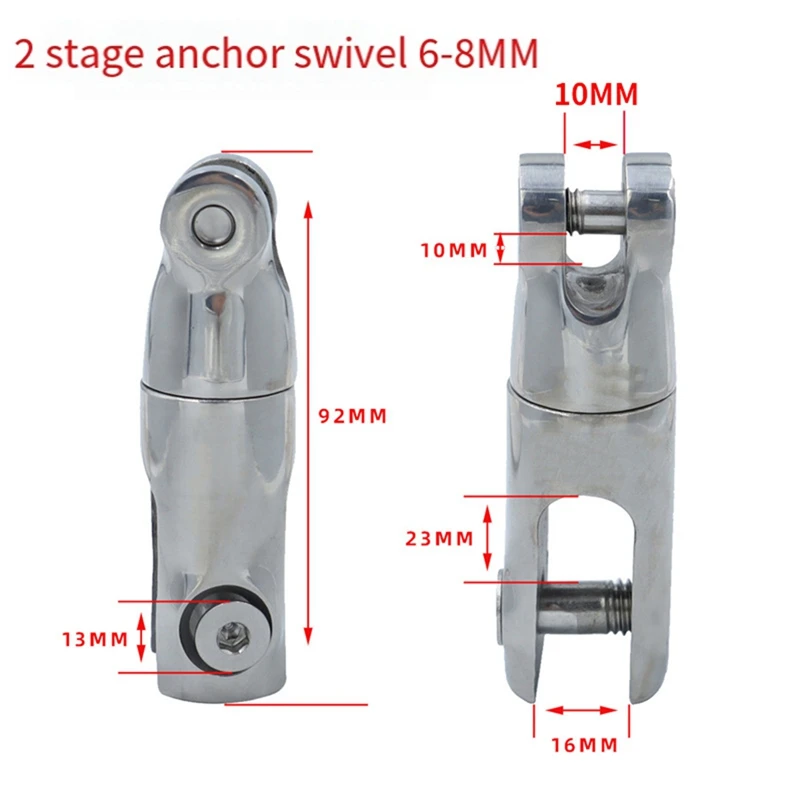 Stainless Steel Boat Anchor Swivel Connector Marine Grade Heavy Duty Anchor Chain Swivel 1 4Inch 5 16Inch