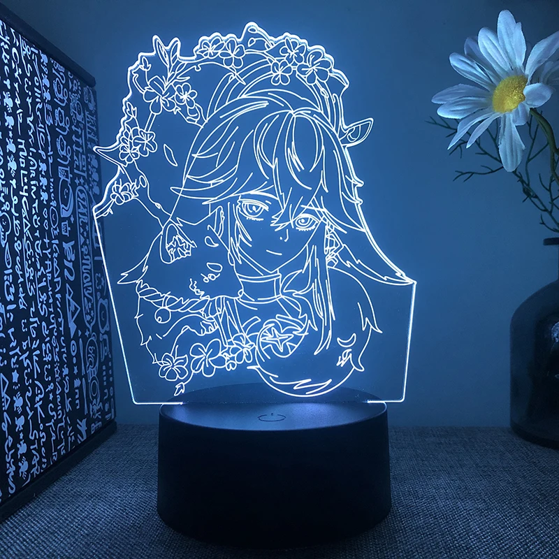 Compra online de Lâmpada led de jogo de anime genshin impacto yae miko  figura para decoração de quarto presente de aniversário candeeiro de mesa  acrílico 3d luz noturna