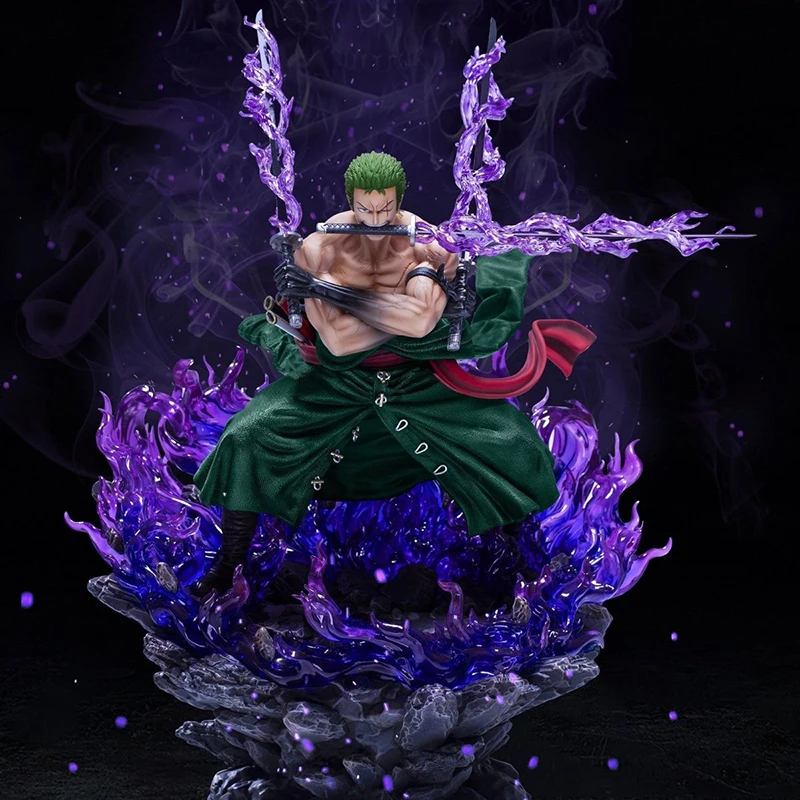 Anime One Piece Roronoa Zoro Wano Country Six Arms Nine Knives Flow Shura  Action Figure 40cm Pvc Collection Model Gifts Toys - Animal/dinosaur  Figures - AliExpress