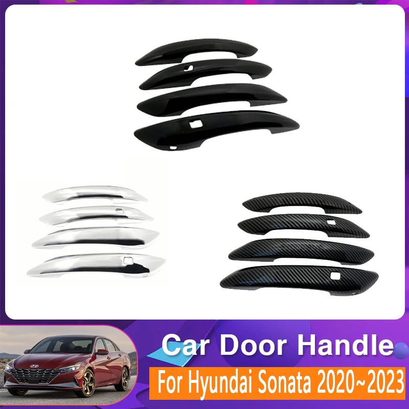 Car Door Handle Cover Trim For Hyundai Sonata DN8 2020 2021 2022 2023 Hand Cover Chromium Styling Car Exterior Part Accessories
