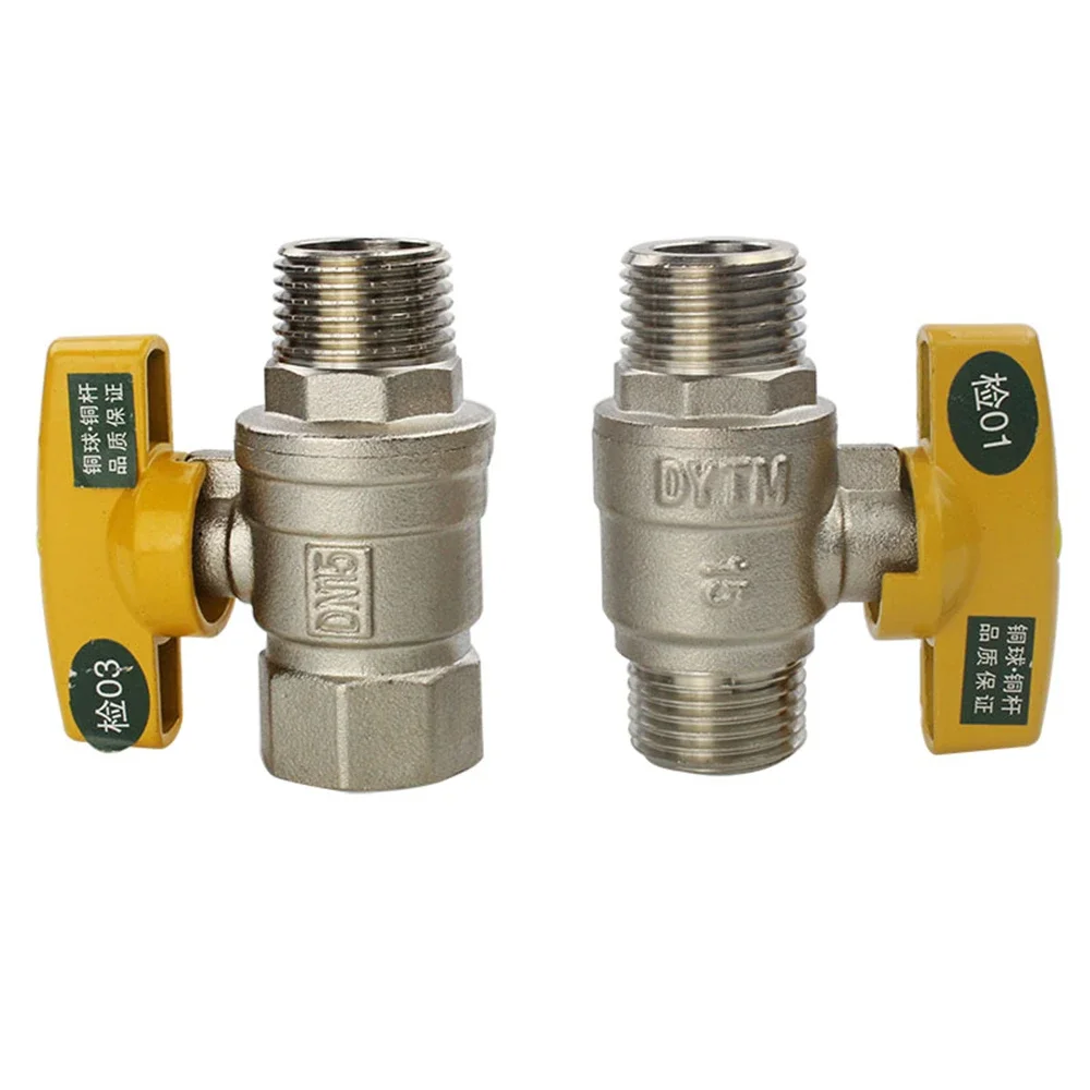 Full Copper 4 Points Inside And Outside Wire Live Connection Short Handle Gas Valve Copper Ball Valve Core Large Flow Ball