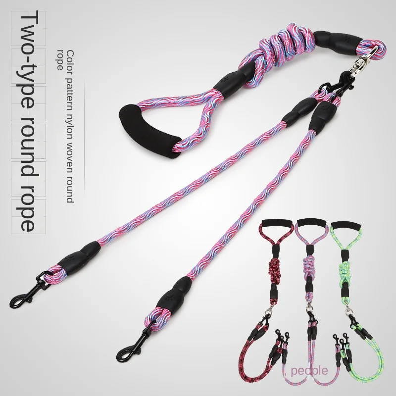 Double Head Anti-Tangle Dog Leash 1