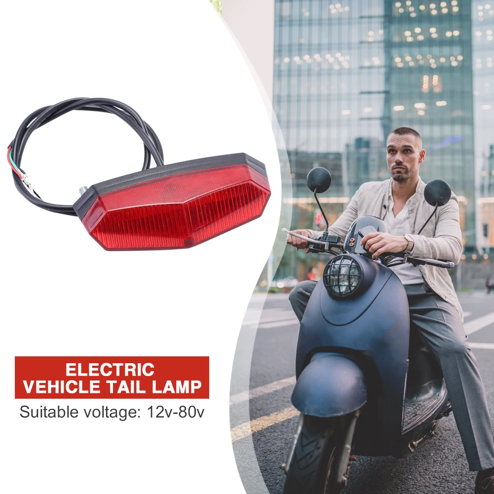 Electric Bike Taillights LED Safety Warning Rear Lamp Warning Taillights Electric Bike Modification Accessories