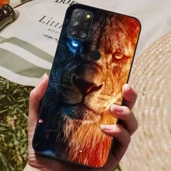 Luxurious Animal Design Soft Silicone Phone Case - Wolf & Lion Theme for Alcatel 5X 5061 (49)