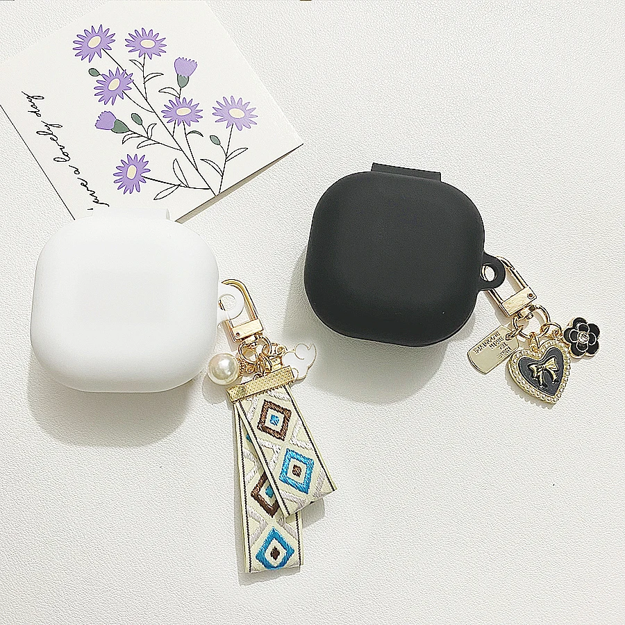 Per Anker Soundcore Life P2 Mini / Space A40 Custodia Luxury Canvas /Love Chain Custodia Per Auricolari Custodia Protettiva In Silicone Per Accessori