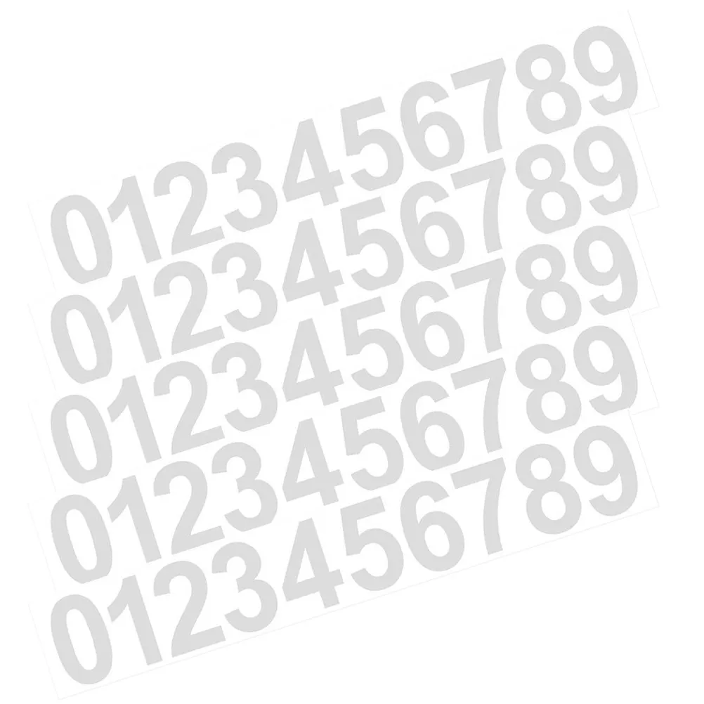 5장의 햇빛 차단 반사 우편함 번호 스티커, 야외 헬멧, 문패, 쓰레기통, 사물함, 자동차용 자가 접착 데칼