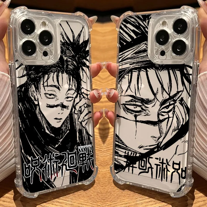 Clear Shockproof Anime Phone Case - Jujutsu Kaisen Choso Design