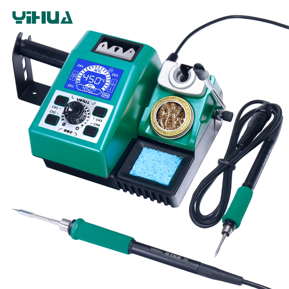 YIHUA982SolderingStationWithC210245SolderingIronHandleForBGAPCBPrecisionWelding