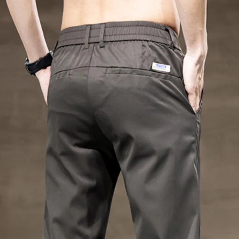 남성용 하이 퀄리티 신축성 골프 바지, 캐주얼 아이스 실크, 다용도 통기성, 부드럽고 패셔너블한 남성 바지, 신상 