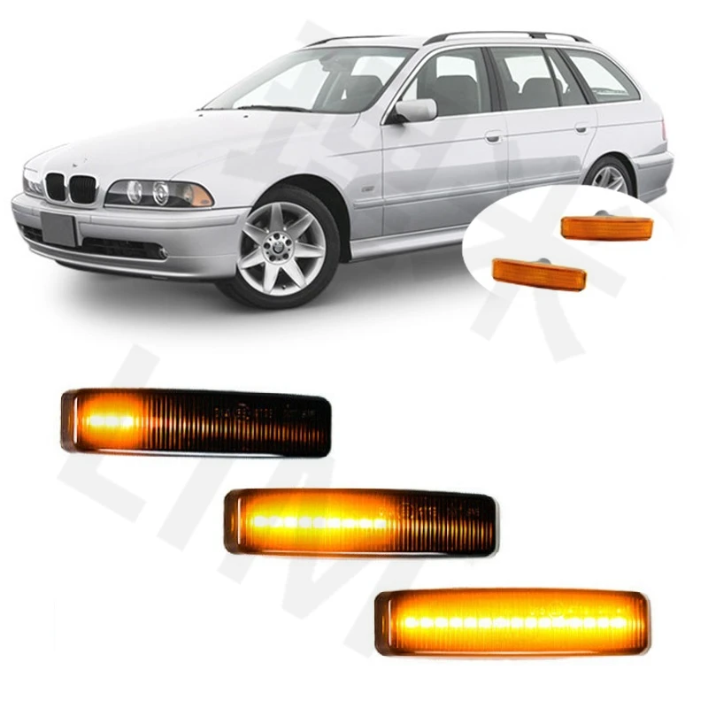 

for BMW 5 Series E39 525i 528i 530i 1995 1996 1997 1998 1999 2000 2001 2002 2003 Dynamic LED Side Marker Turn Light Signal Lamp