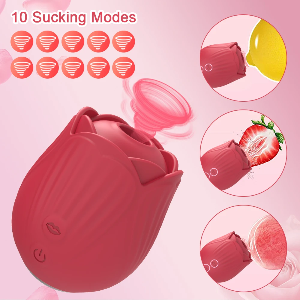 Sucking Rose-Toys Vibrator for Clitoris Women Vacuum Stimulator Oral Nipple Clit Sucker Sex Toys for Female Adults Goods