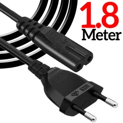 Universal 2 - Prong Figure 8 Plug AC Power Cable with EU Connector (1.8M)