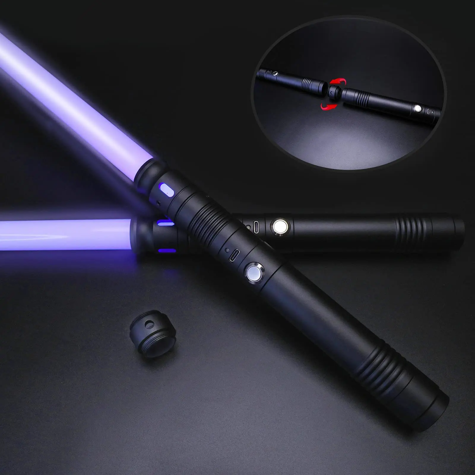 

NEW Lightsaber transformed into children's toy laser sword 15 color metal lightsaber two in one laser sword role-playing prop