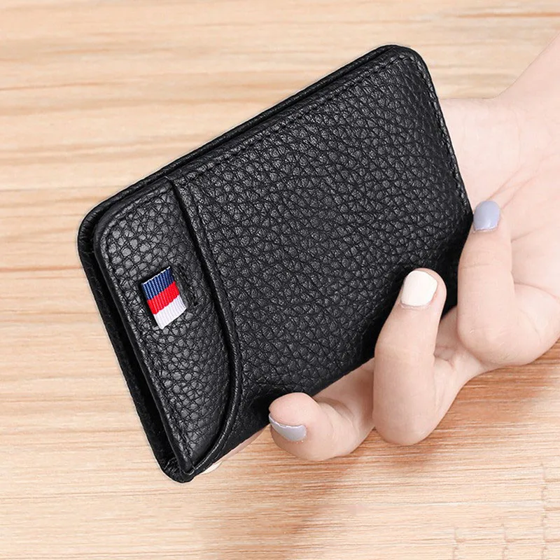 Portafoglio da Uomo Corto, Porta Carte di Credito Sottile alla Moda, Portafoglio in Pelle Morbida Multicard per Uomo, Portamonete