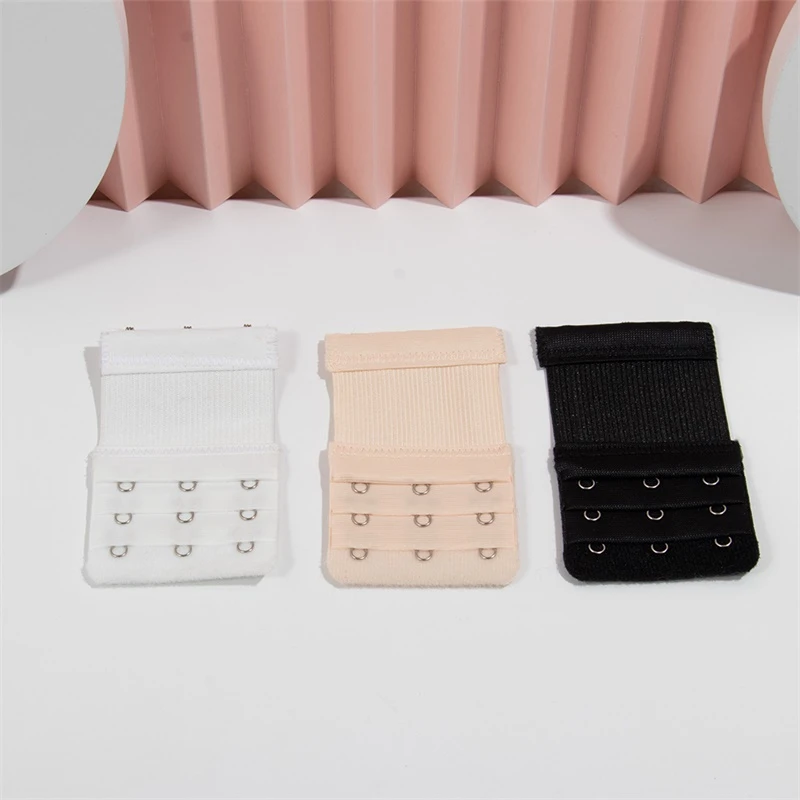 3Pcs/Lot 2/3 Hook Bra Extender For Women's Elastic Bra Extension Strap Hook Clip Expander Adjustable Belt Buckle Intimates