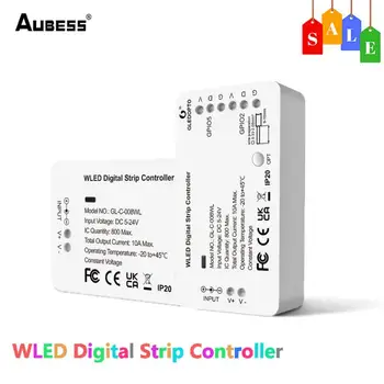 GLEDOPTO WLED 조명 스트립 컨트롤러 앱 제어 100 동적 조명 모드, 5-24V WS2812B WS2811 SK6812 TM1814 WS2813 WS2815